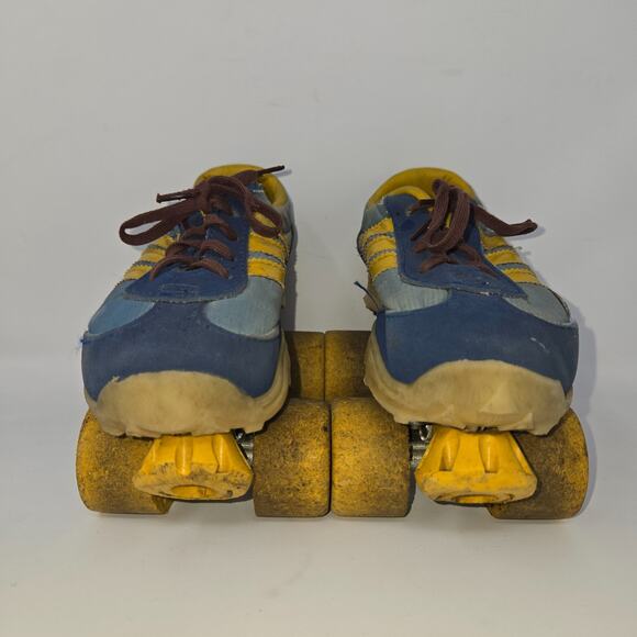 Vintage Nash Cruisers Roller Skates Youth Size 13-1 Blue Yellow Complete - Picture 6 of 16